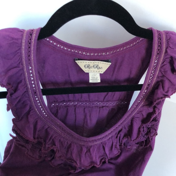 ANTHROPOLOGIE 💜 cute tank with ruffle detailing - Picture 4 of 4